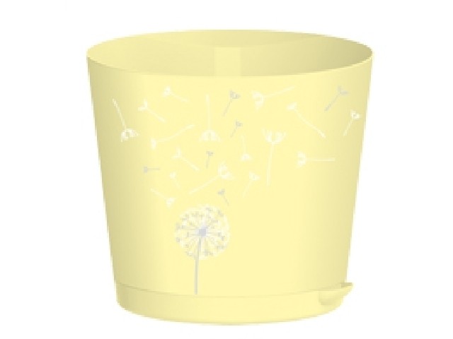 Горшок для цветов Easy Grow d 120 с прикорневым поливом 0,75 л Нежный одуванчик 47012НО/18